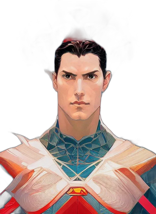 face, jacket, comic book art, concept art transparent PNG cut-out