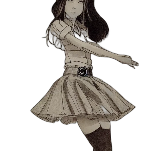 dress, staff, concept art, anime transparent PNG cut-out