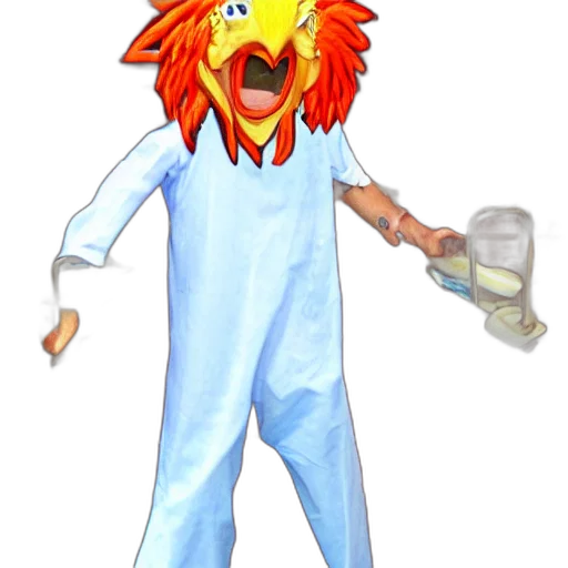 mask, animal, staff, 3d render transparent PNG cut-out