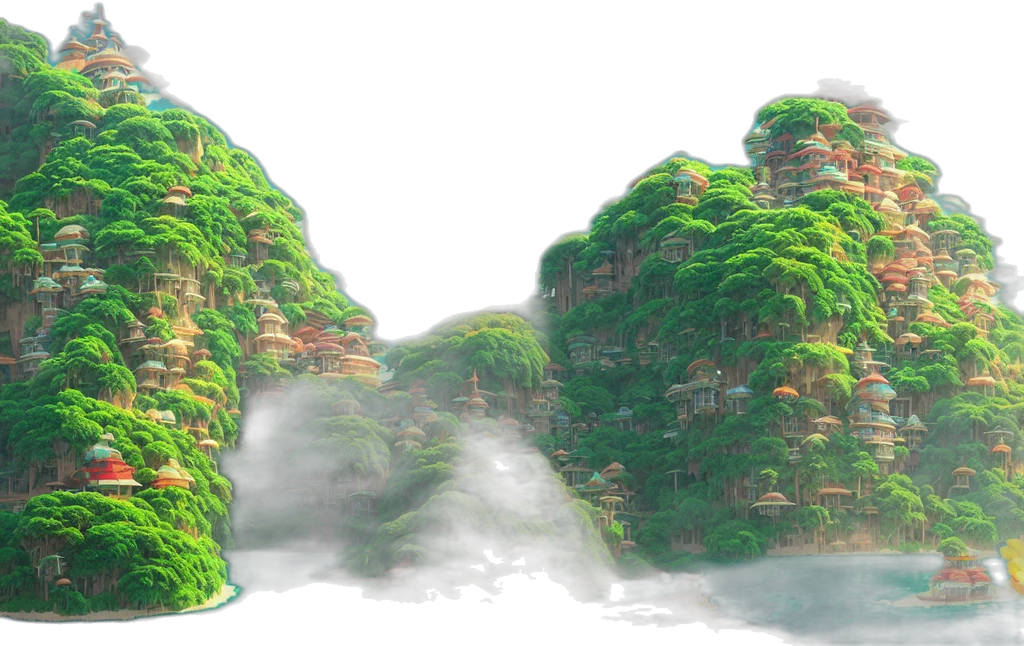 tree, 3d render, concept art, fantasy art transparent PNG cut-out