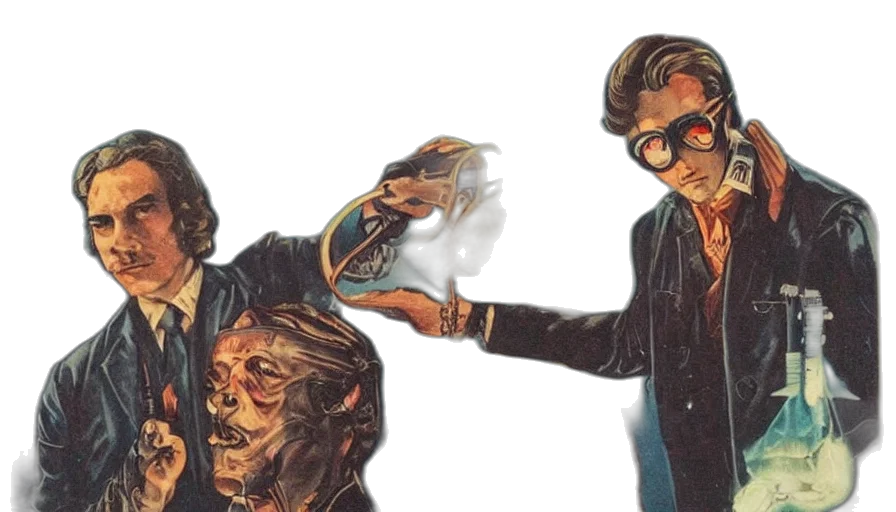 jacket, mask, concept art, comic book art transparent PNG cut-out