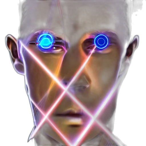 robot, face, mask, staff transparent PNG cut-out