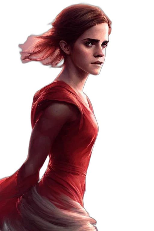 dress, face, concept art, photorealistic transparent PNG cut-out