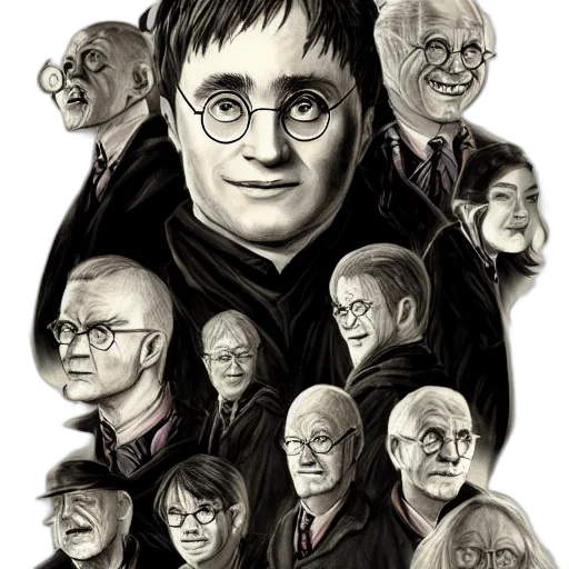 face, staff, comic book art, concept art transparent PNG cut-out