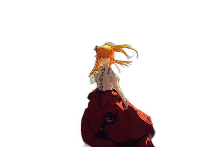 dress, staff, flower, weapon transparent PNG cut-out