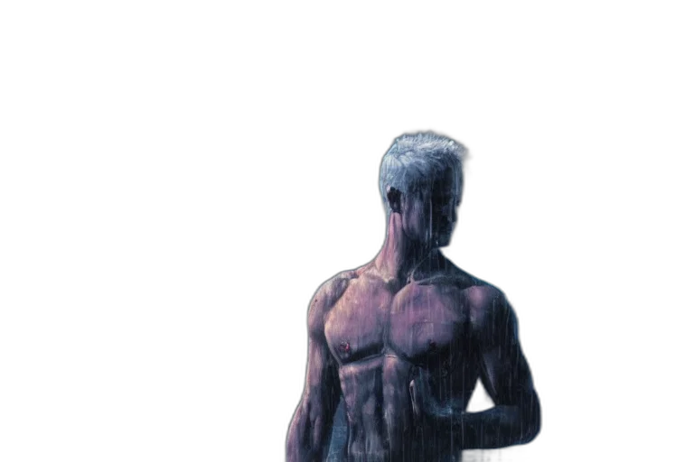 creature, robot, hair, face transparent PNG cut-out