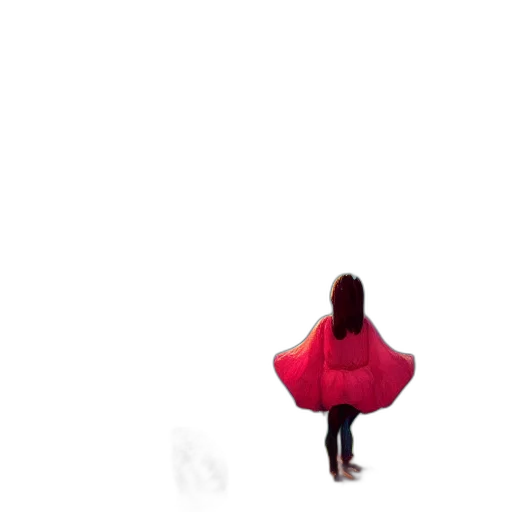 jacket, dress, umbrella, hair transparent PNG cut-out