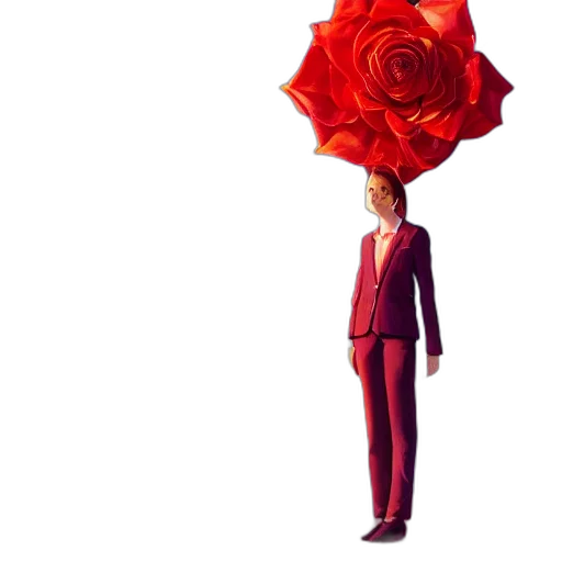 umbrella, flower, jacket, dress transparent PNG cut-out