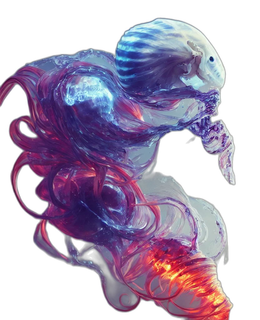 creature, dragon, hair, animal transparent PNG cut-out