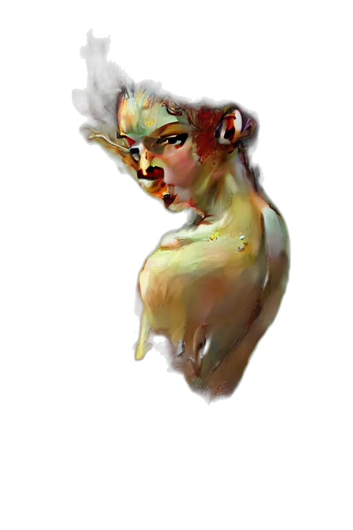 face, creature, mask, staff transparent PNG cut-out