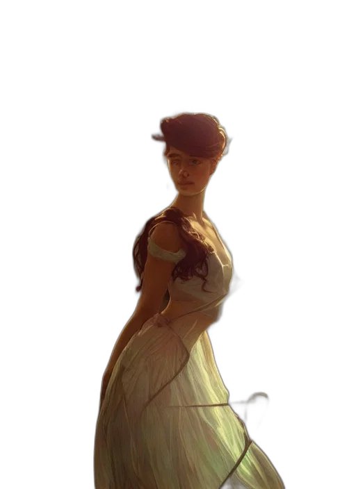 dress, crown, staff, face transparent PNG cut-out