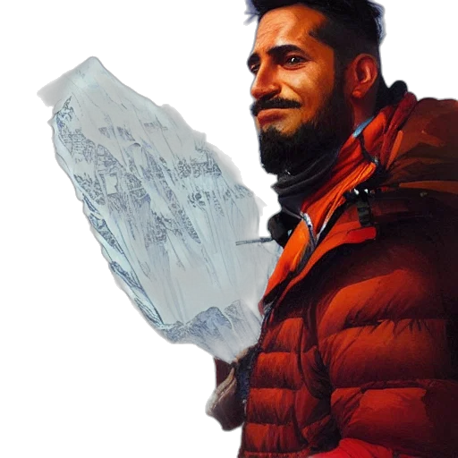 jacket, face, concept art, comic book art transparent PNG cut-out