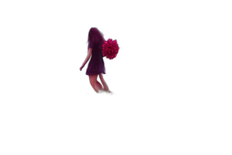 flower, dress, umbrella, creature transparent PNG cut-out