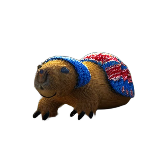 hat, animal, creature, 3d render transparent PNG cut-out