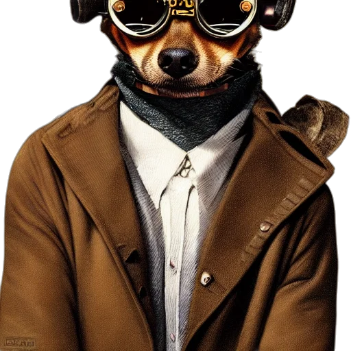 jacket, animal, staff, mask transparent PNG cut-out