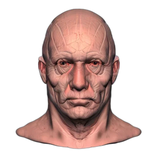 face, mask, creature, 3d render transparent PNG cut-out