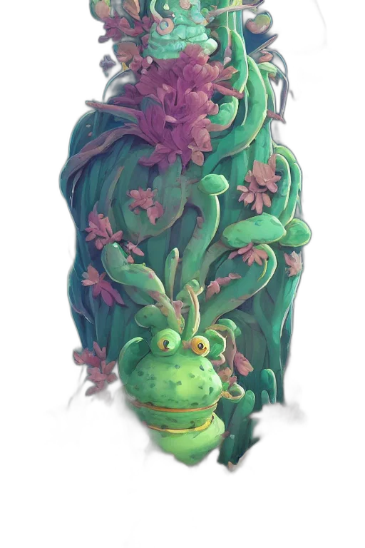 crown, creature, dragon, flower transparent PNG cut-out
