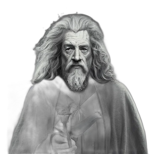 face, staff, hair, dragon transparent PNG cut-out