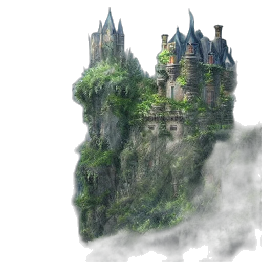dragon, sword, building, crown transparent PNG cut-out