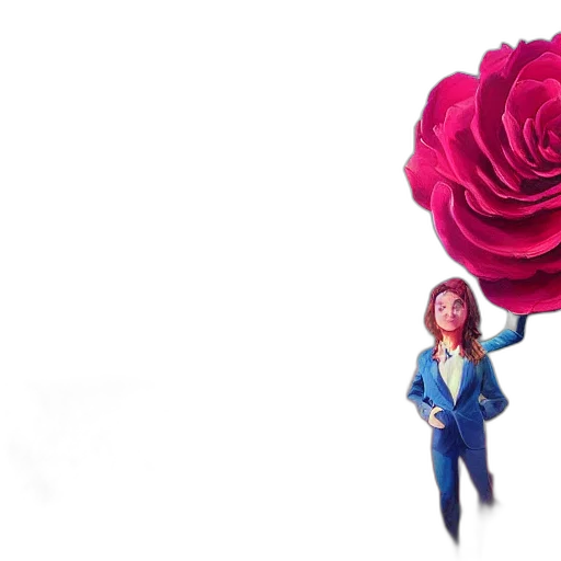 flower, 3d render, concept art, closeup transparent PNG cut-out