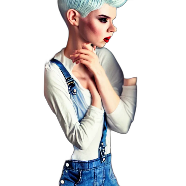 dress, jacket, staff, robot transparent PNG cut-out