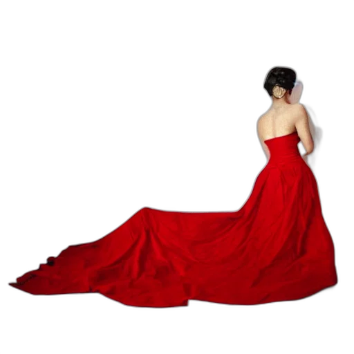 dress, photorealistic, concept art, red transparent PNG cut-out