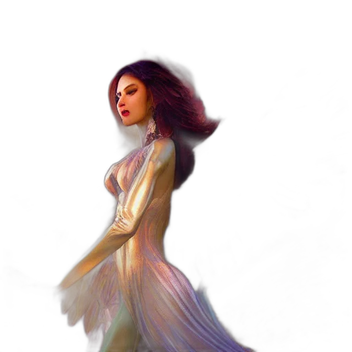dress, jewelry, fantasy art, concept art transparent PNG cut-out