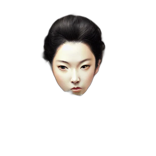 face, mask, hair, staff transparent PNG cut-out