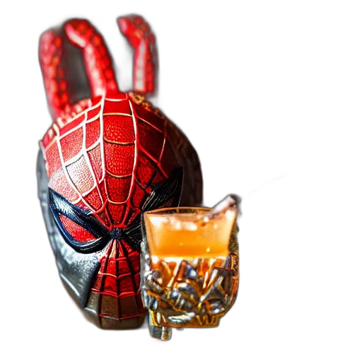 mask, bottle, food, 3d render transparent PNG cut-out
