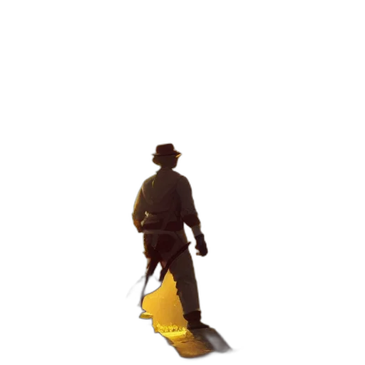 hat, staff, robot, jacket transparent PNG cut-out