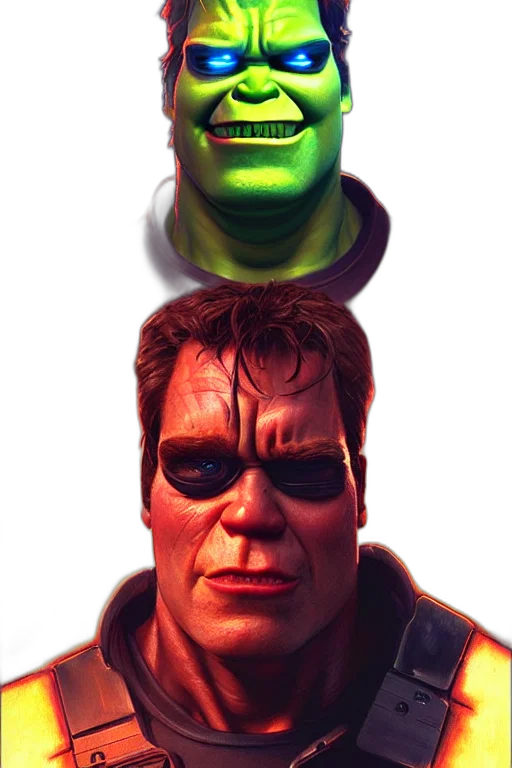 face, mask, 3d render, concept art transparent PNG cut-out