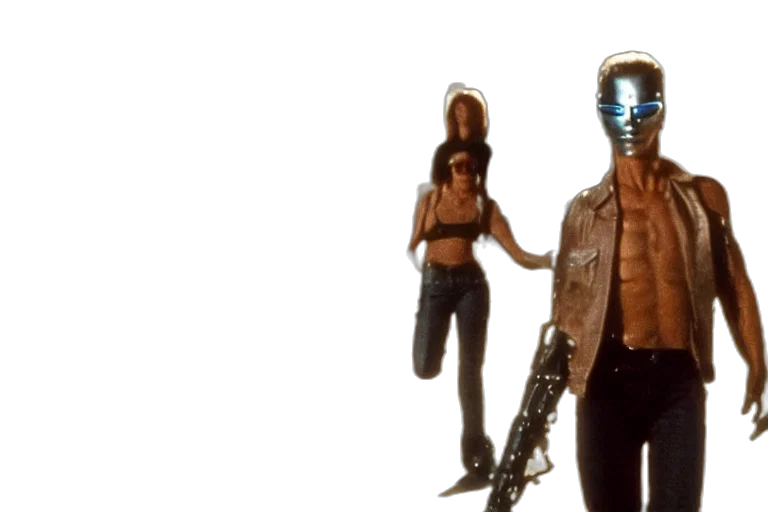 robot, cyberpunk, vaporwave, outer space transparent PNG cut-out