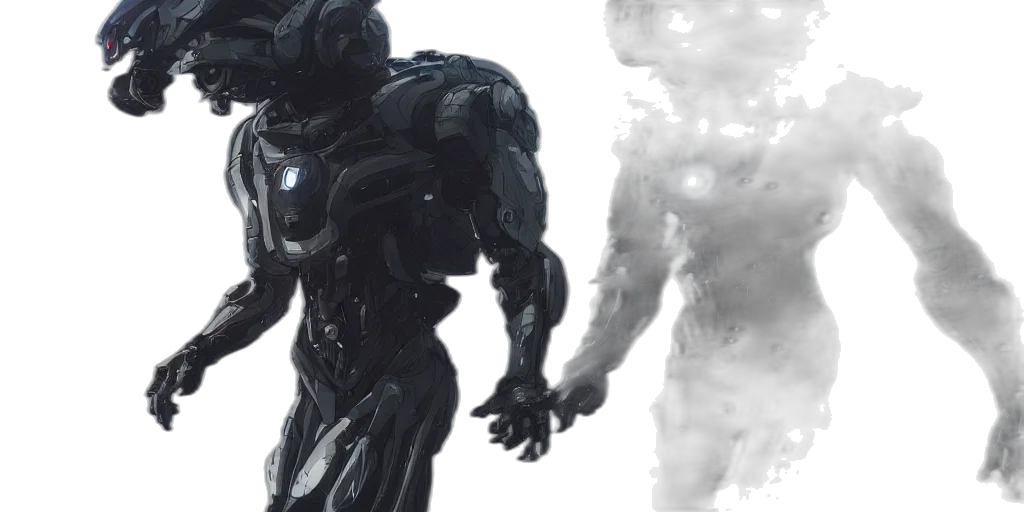 robot, concept art, comic book art, fantasy art transparent PNG cut-out