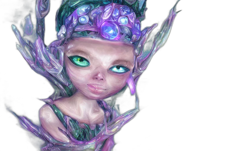 creature, face, mask, fantasy art transparent PNG cut-out