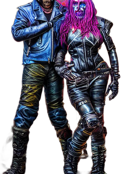jacket, cyberpunk, comic book art, concept art transparent PNG cut-out