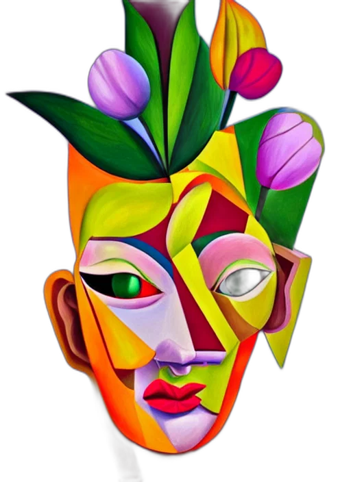 mask, face, flower, crown transparent PNG cut-out
