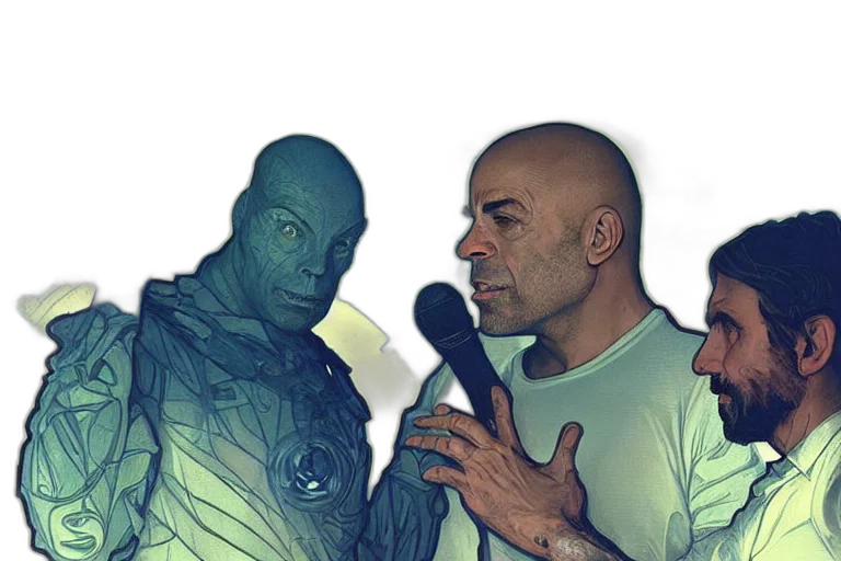 mask, comic book art, concept art, photorealistic transparent PNG cut-out
