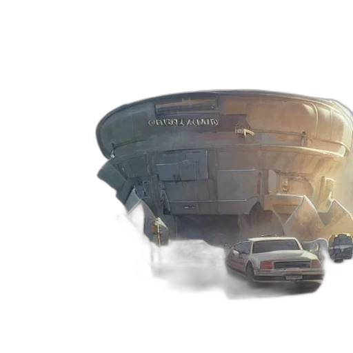 car, robot, concept art, 3d render transparent PNG cut-out