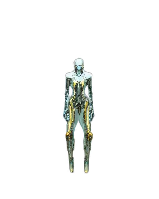 robot, creature, staff, jewelry transparent PNG cut-out