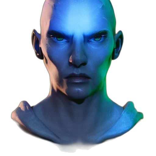 face, mask, creature, staff transparent PNG cut-out