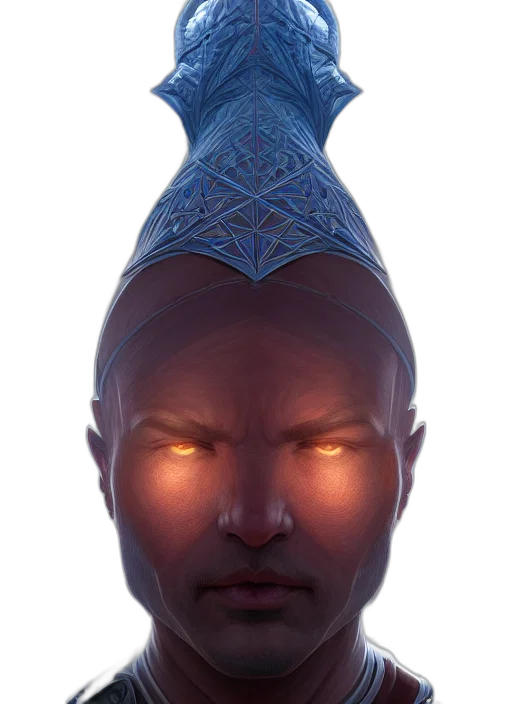 face, mask, crown, staff transparent PNG cut-out