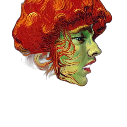 face, hair, mask, crown transparent PNG cut-out