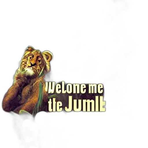 animal, 3d render, welcome, jungle transparent PNG cut-out