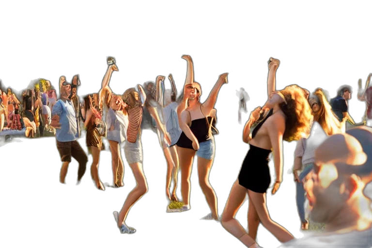 3d render, photorealistic, concept art, party transparent PNG cut-out