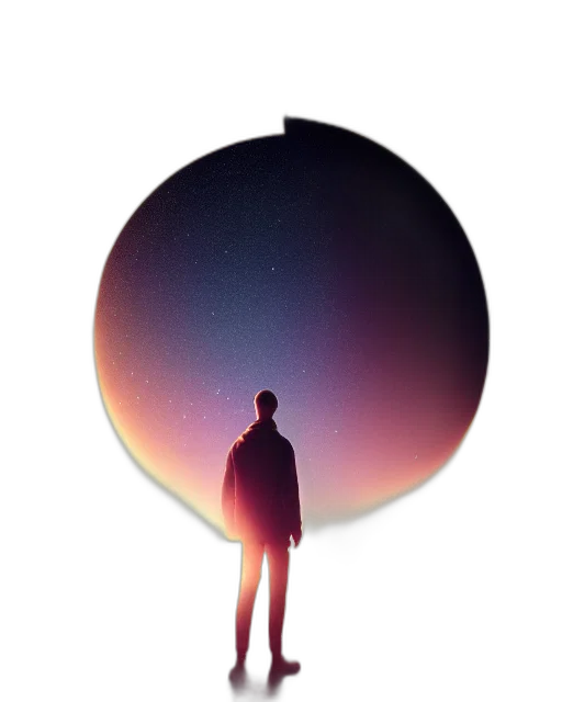 jacket, staff, umbrella, robot transparent PNG cut-out