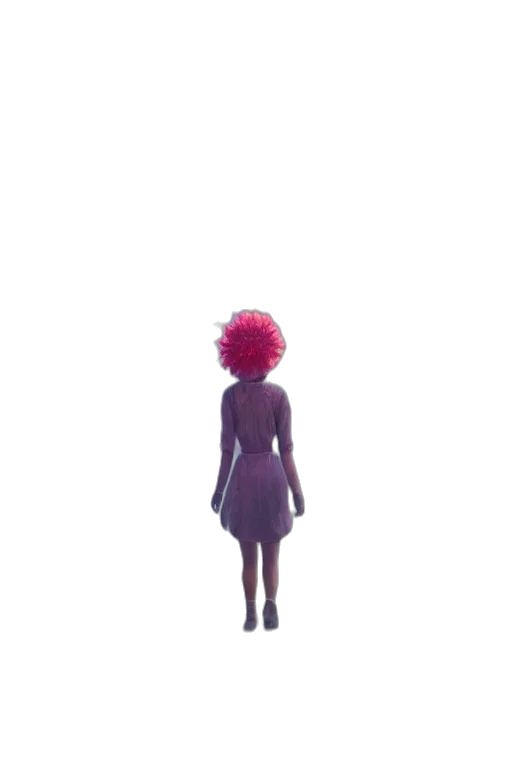 dress, robot, hair, creature transparent PNG cut-out