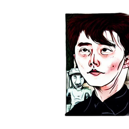 face, comic book art, cartoon, photorealistic transparent PNG cut-out