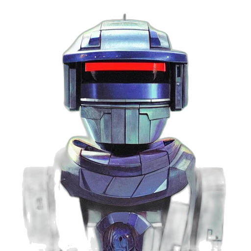 robot, concept art, watercolor, pixel art transparent PNG cut-out
