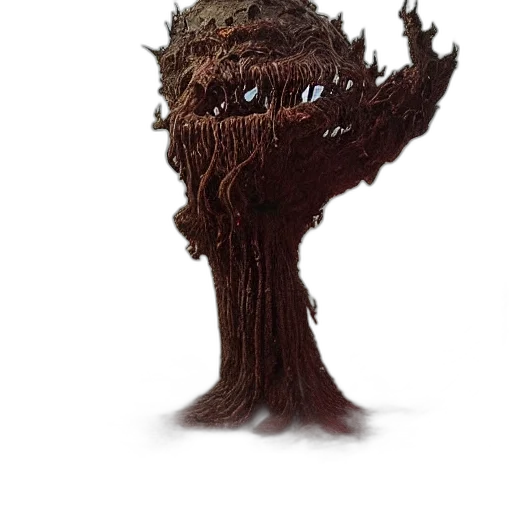 hair, creature, tree, staff transparent PNG cut-out