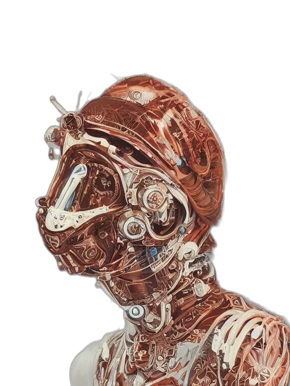 robot, mask, jewelry, face transparent PNG cut-out
